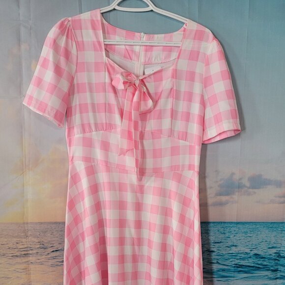 Pink Gingham Dress ~ XL - Picture 2 of 3